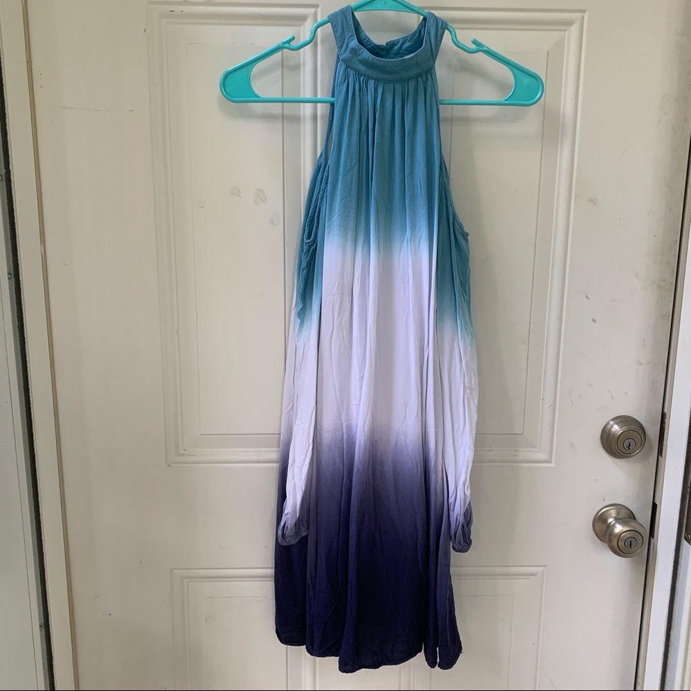 Tie Dye Cold Shoulder dress